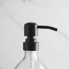 Clear Glass Dispenser Bottle With Matte Black Pump - Namie Home