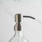 Clear Glass Dispenser Bottle With Silver Pump - Namie Home