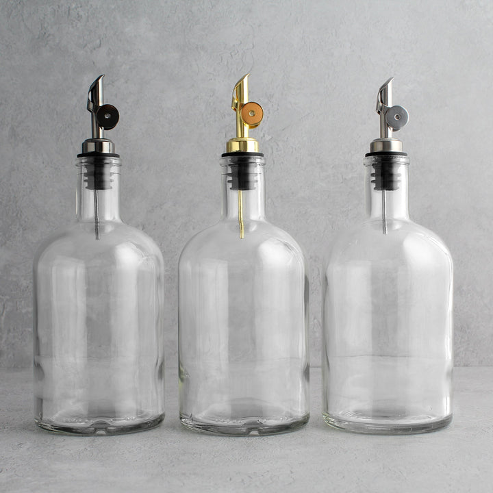 Clear Glass Tall Neck Oil Bottle - Namie Home