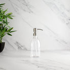 Clear Plastic Dispenser Bottle With Silver Pump - Namie Home