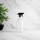 Frosted White Glass Spray Bottle - Namie Home