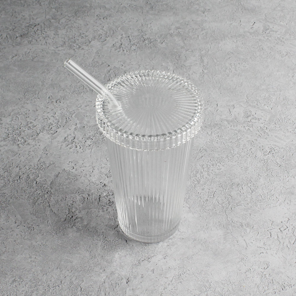 Glass Coffee Cup With Straw - Namie Home