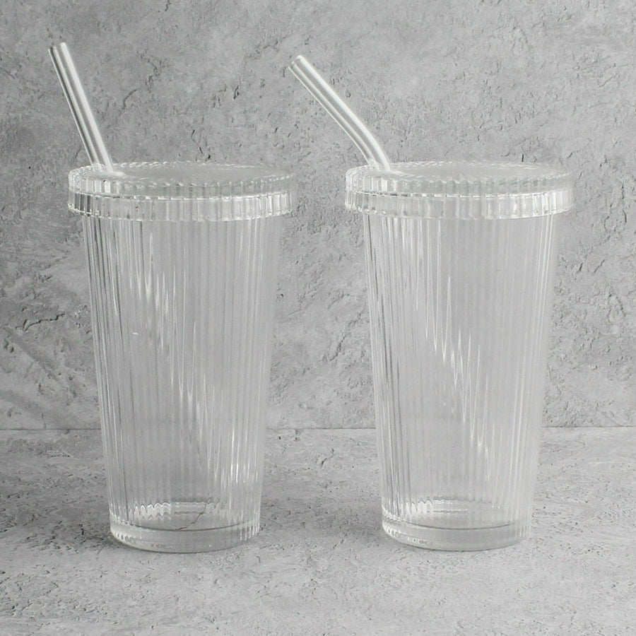 Glass Coffee Cup With Straw - Namie Home