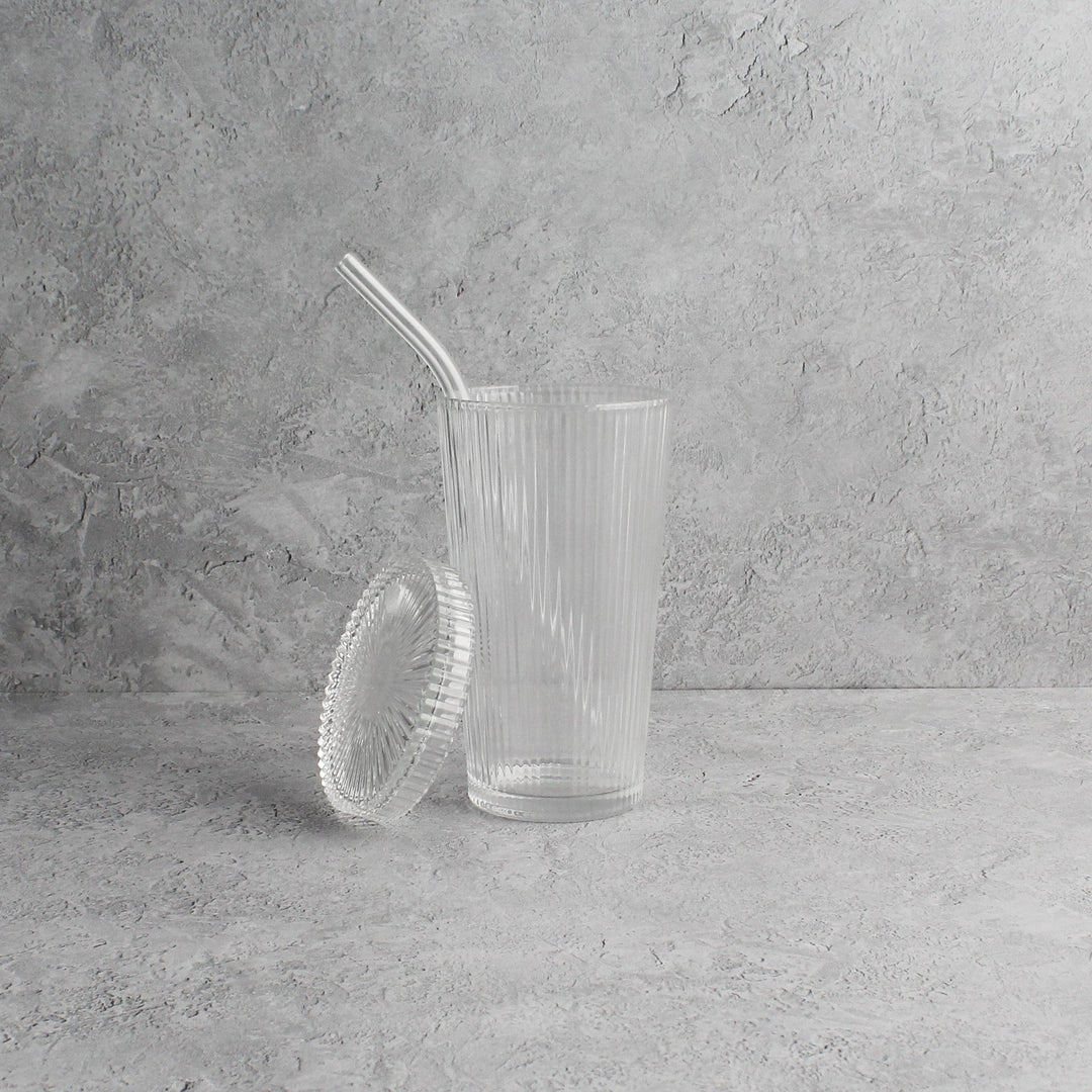 Glass Coffee Cup With Straw - Namie Home