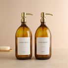 Hand Soap & Dish Soap Amber Glass Set - Namie Home