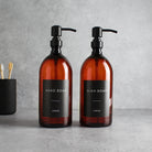 Hand Soap & Dish Soap Amber Plastic Set - Namie Home