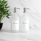 Hand Soap & Dish Soap Frosted White Glass Set - Namie Home