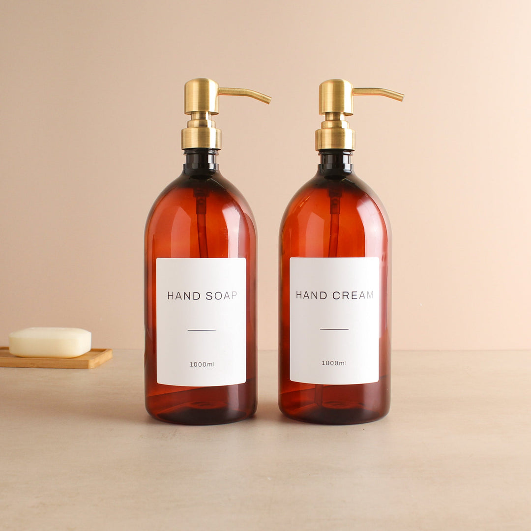 Hand Soap & Hand Cream Amber Plastic Set - Namie Home