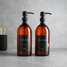 Hand Soap & Hand Cream Amber Plastic Set - Namie Home