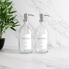 Hand Soap & Hand Cream Clear Glass Set - Namie Home