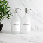 Hand Soap & Hand Cream Frosted White Glass Set - Namie Home