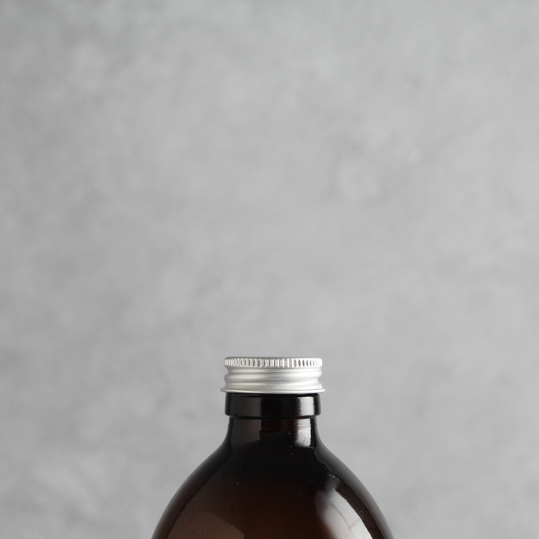 Labelled Amber Glass Bottle With Screw Cap - Namie Home