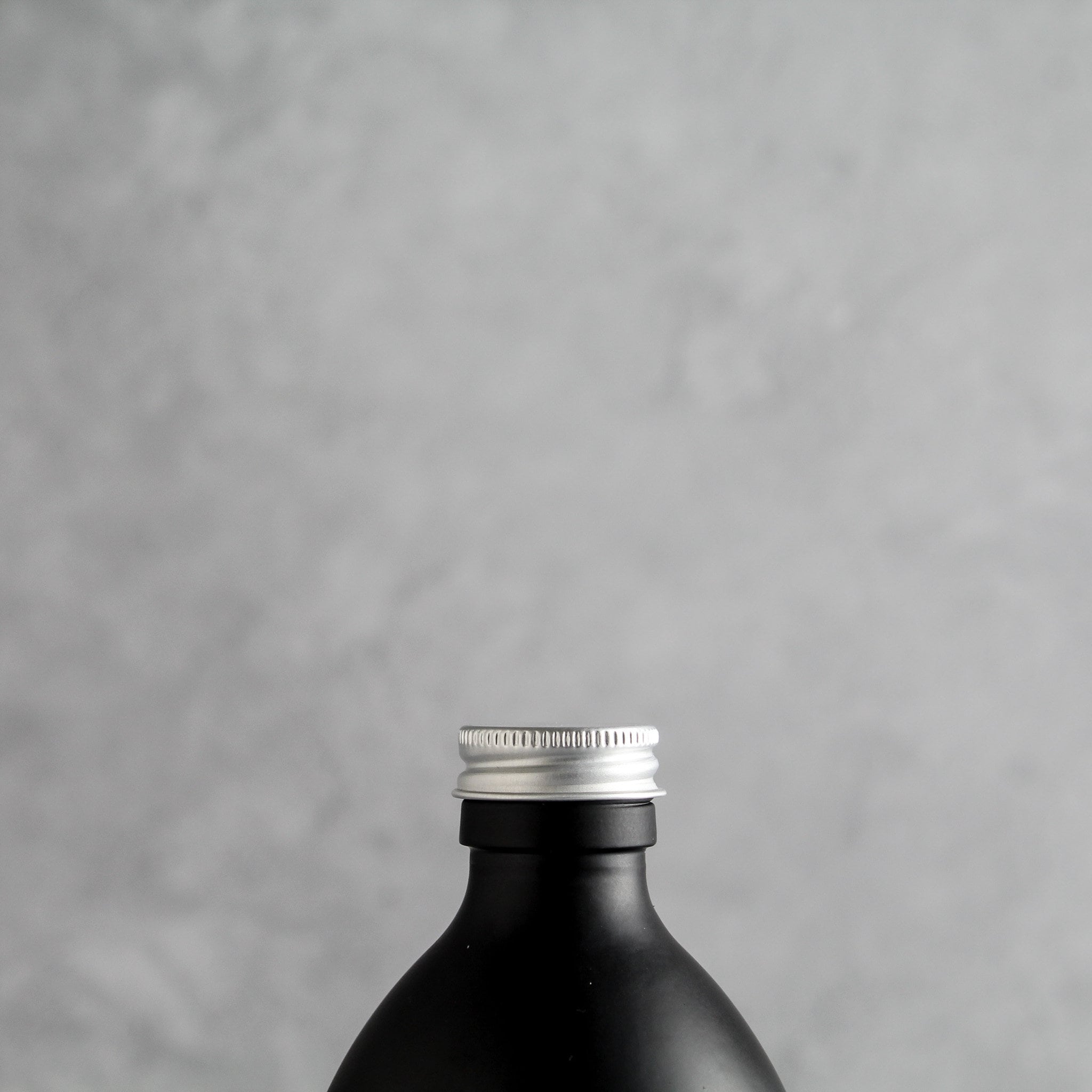 Labelled Matte Black Glass Bottle With Screw Cap - Namie Home