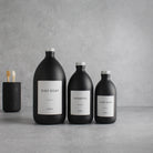 Labelled Matte Black Glass Bottle With Screw Cap - Namie Home