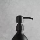 Labelled Matte Black Glass Dispenser Bottle With Matte Black Pump - Namie Home