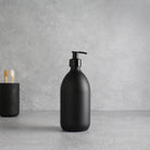 Matte Black Glass Dispenser Bottle With Black Pump - Namie Home