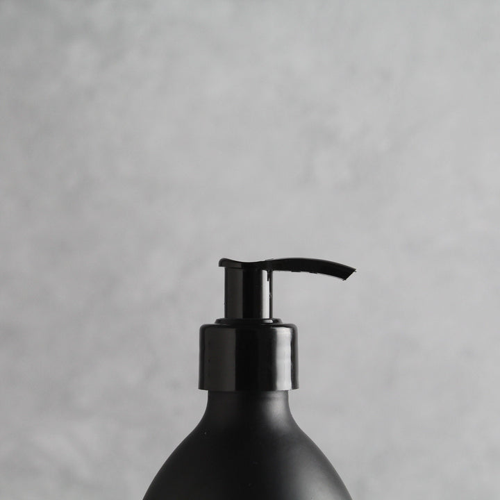 Matte Black Glass Dispenser Bottle With Black Pump - Namie Home