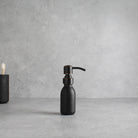 Matte Black Glass Dispenser Bottle With Black/Copper Pump - Namie Home