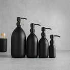 Matte Black Glass Dispenser Bottle With Black/Copper Pump - Namie Home