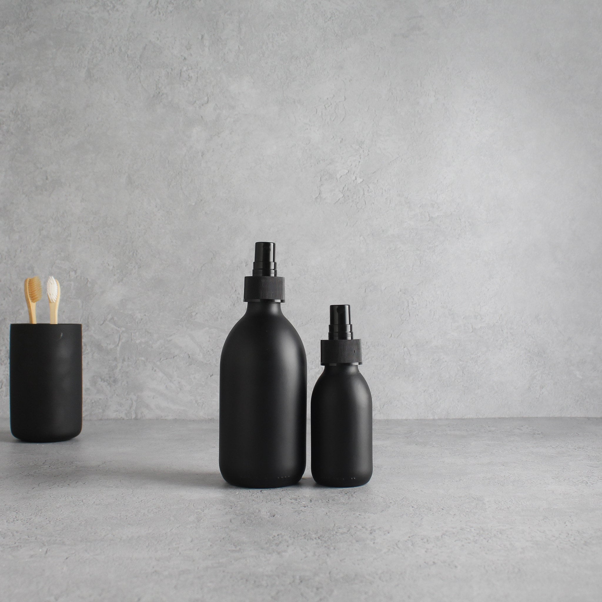 Matte Black Glass Mist Spray Bottle - Namie Home