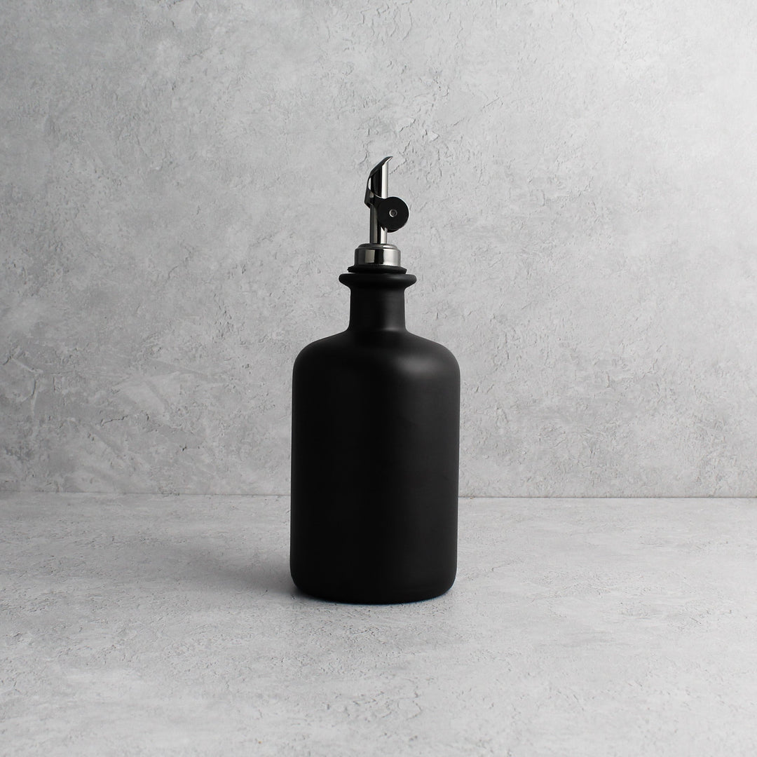 Matte Black Glass Oil Bottle - Namie Home