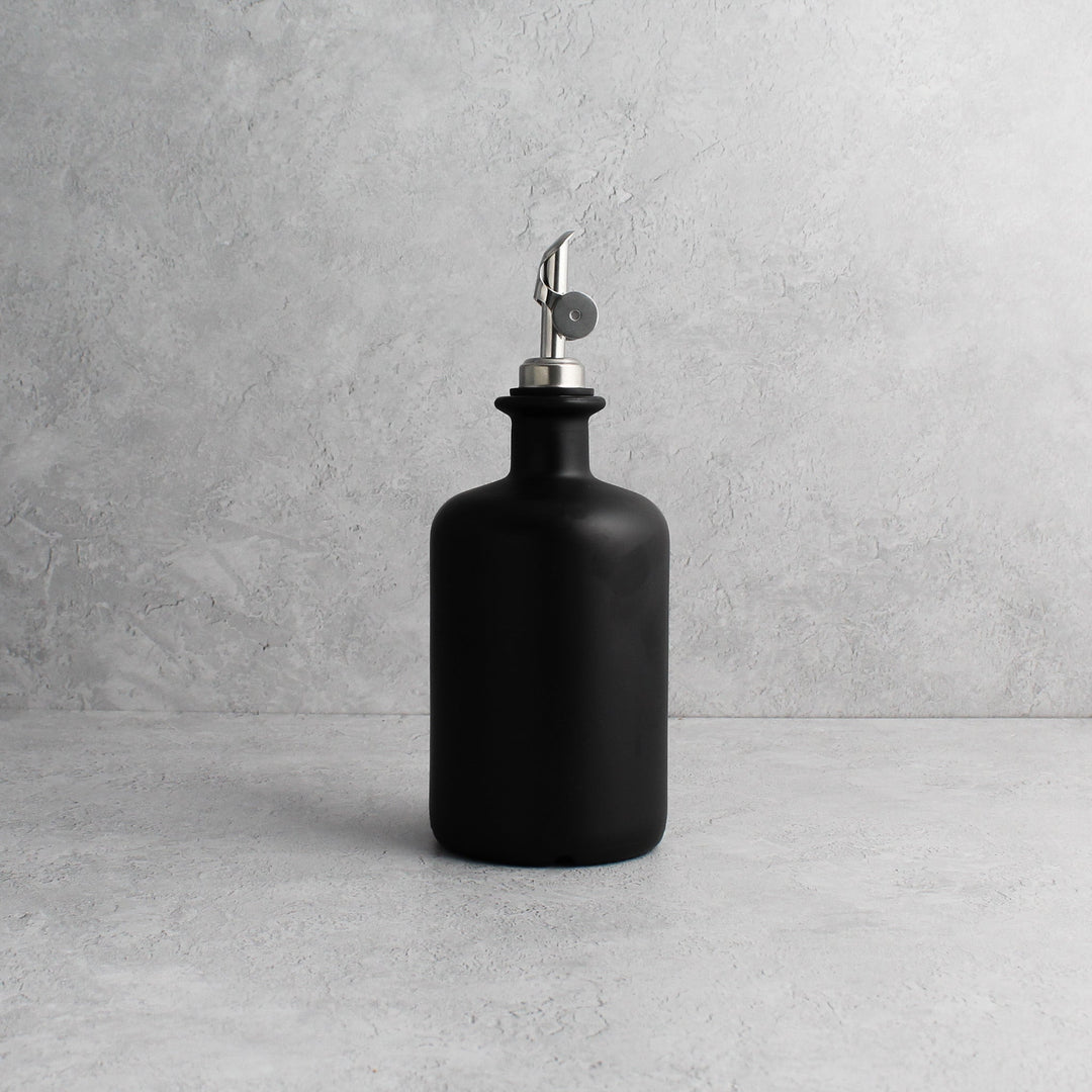 Matte Black Glass Oil Bottle - Namie Home