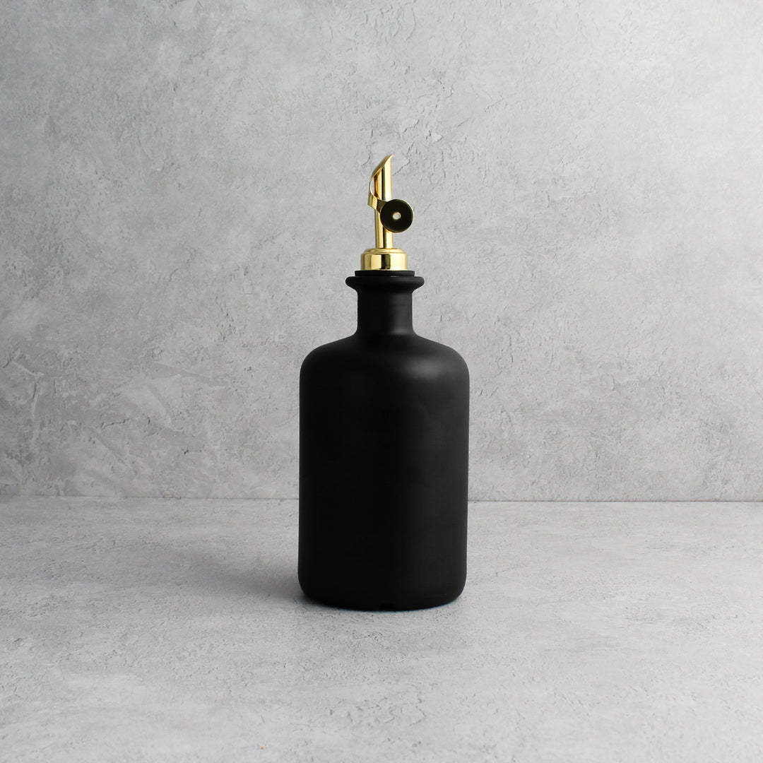 Matte Black Glass Oil Bottle - Namie Home