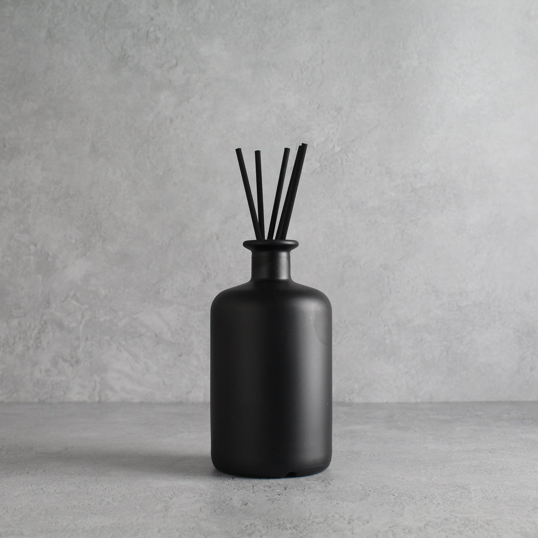 Matte Black Glass Pharmacy Bottle Diffuser - Namie Home