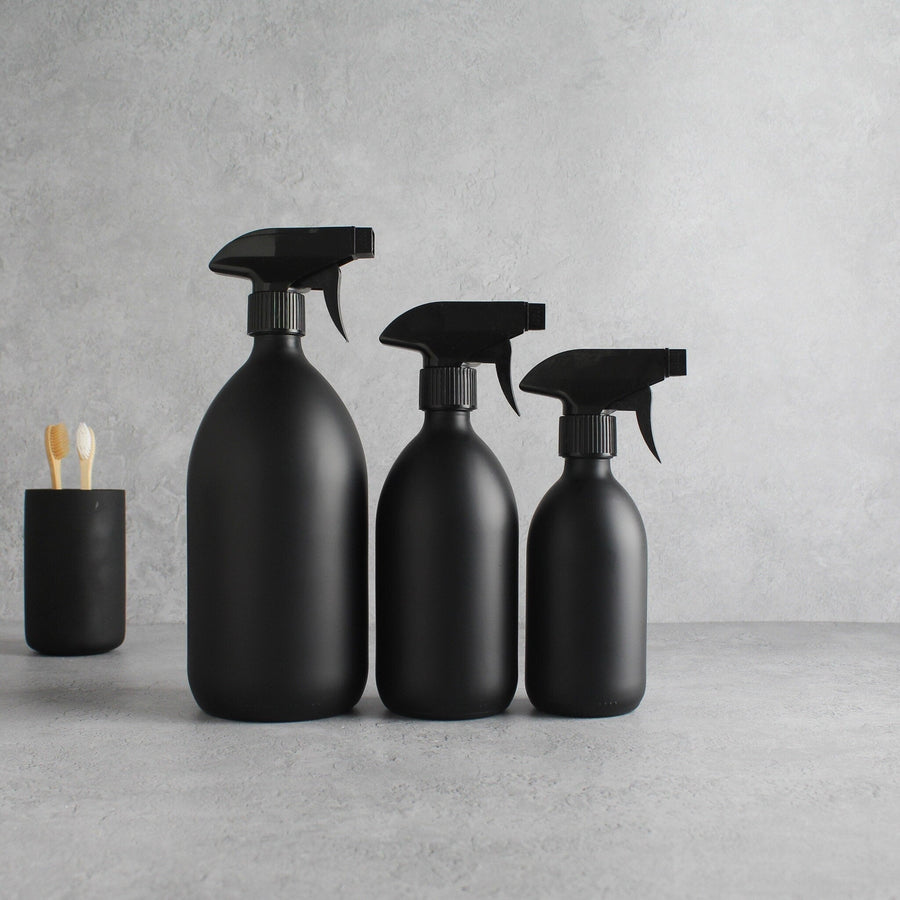 Matte Black Glass Spray Bottle - Namie Home