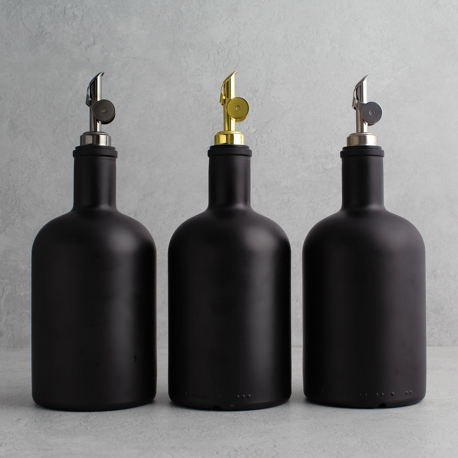 Matte Black Tall Neck Oil Bottle - Namie Home