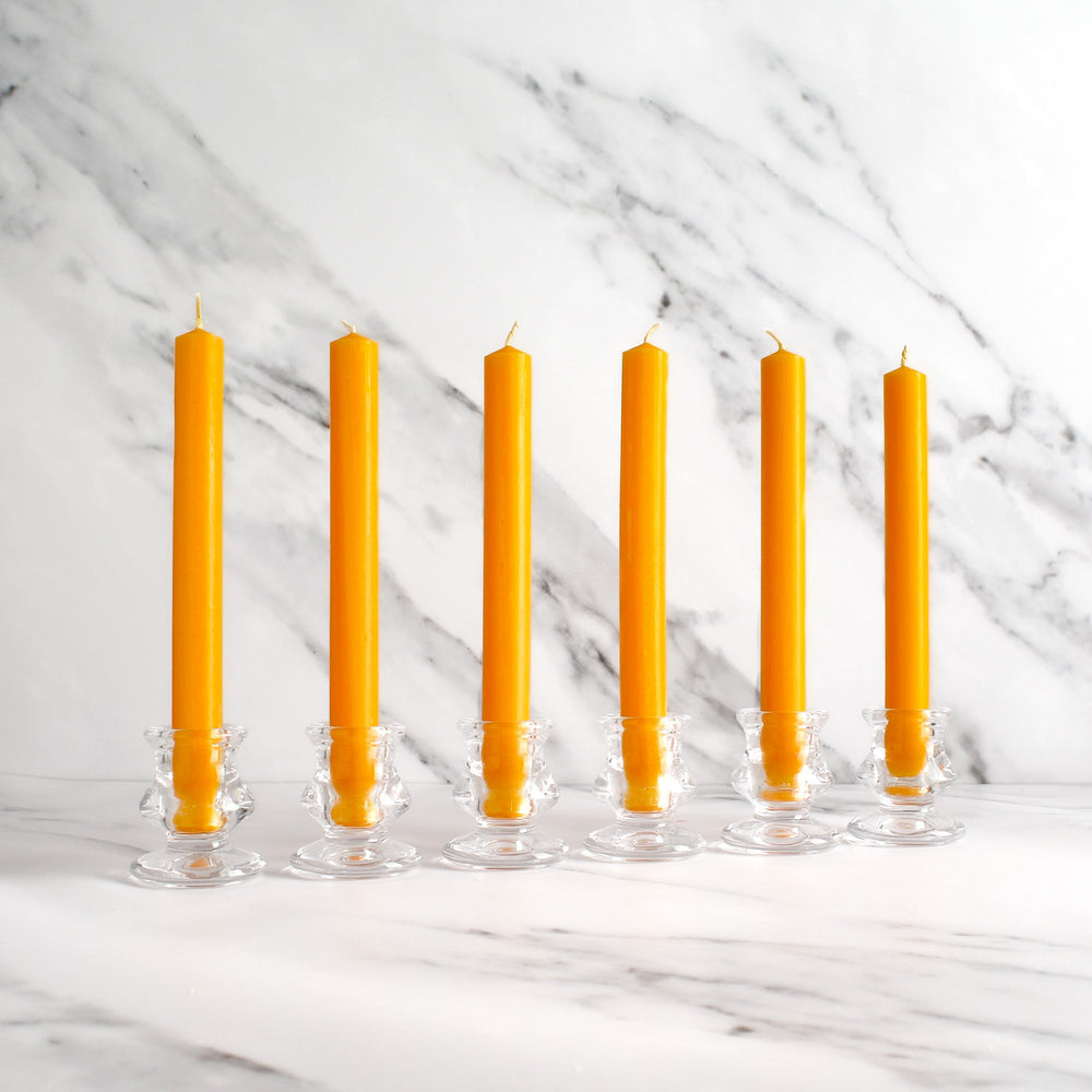 Orange Dinner Candles Pack Of 6 - Namie Home