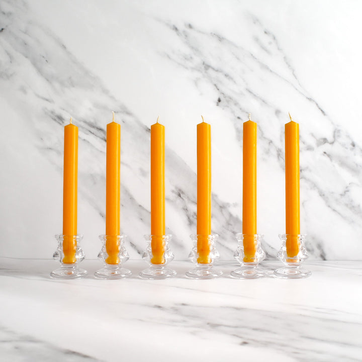 Orange Dinner Candles Pack Of 6 - Namie Home