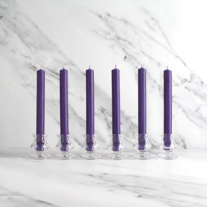 Purple Dinner Candles Pack Of 6 - Namie Home