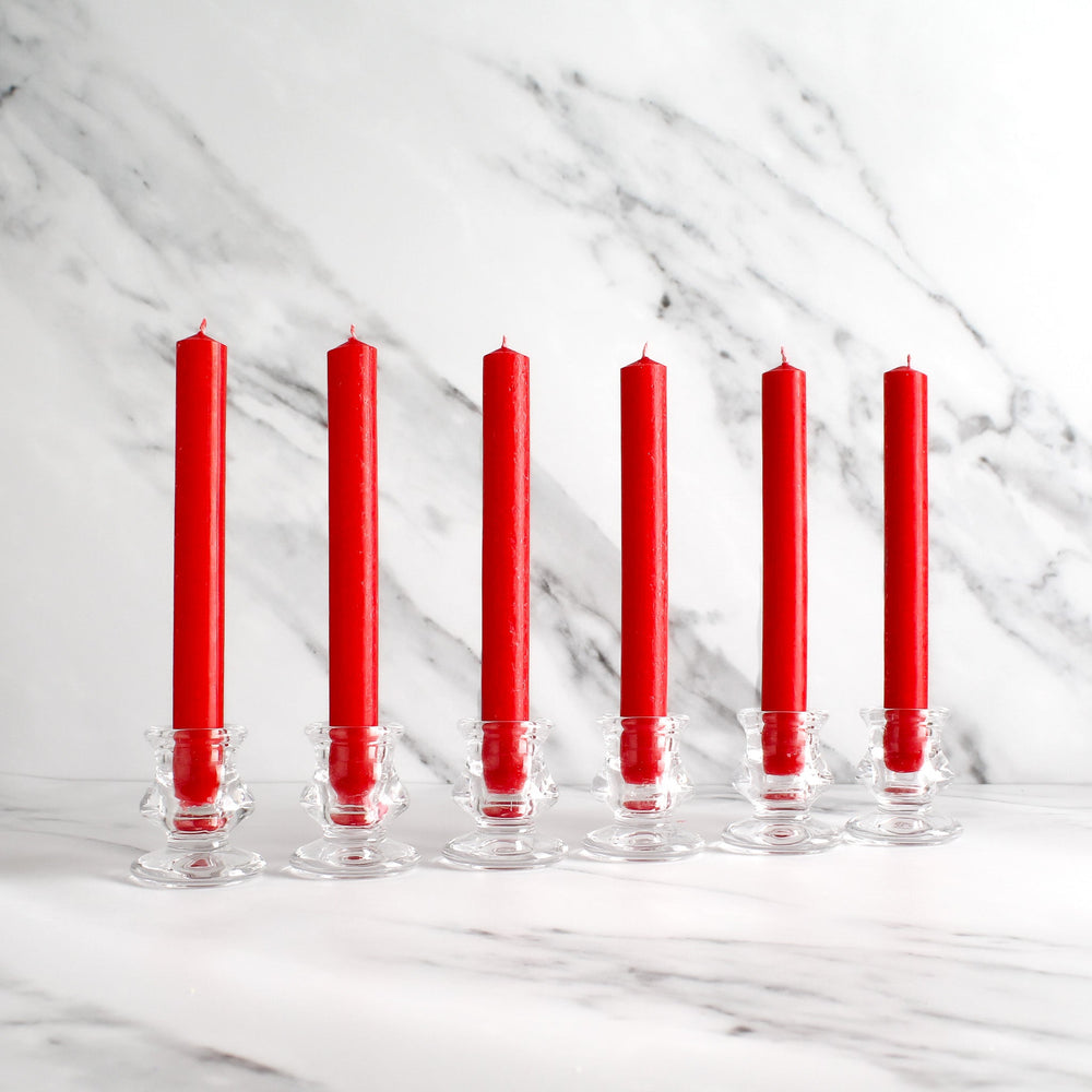 Red Dinner Candles Pack Of 6 - Namie Home