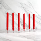 Red Dinner Candles Pack Of 6 - Namie Home