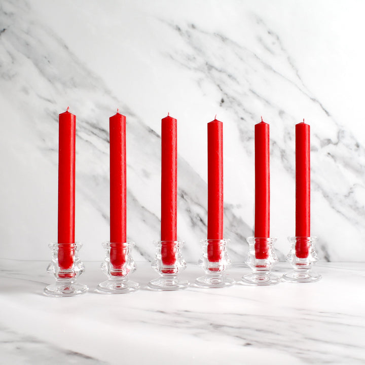 Red Dinner Candles Pack Of 6 - Namie Home