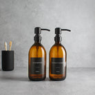 Shampoo & Conditioner Amber Glass Set - Namie Home