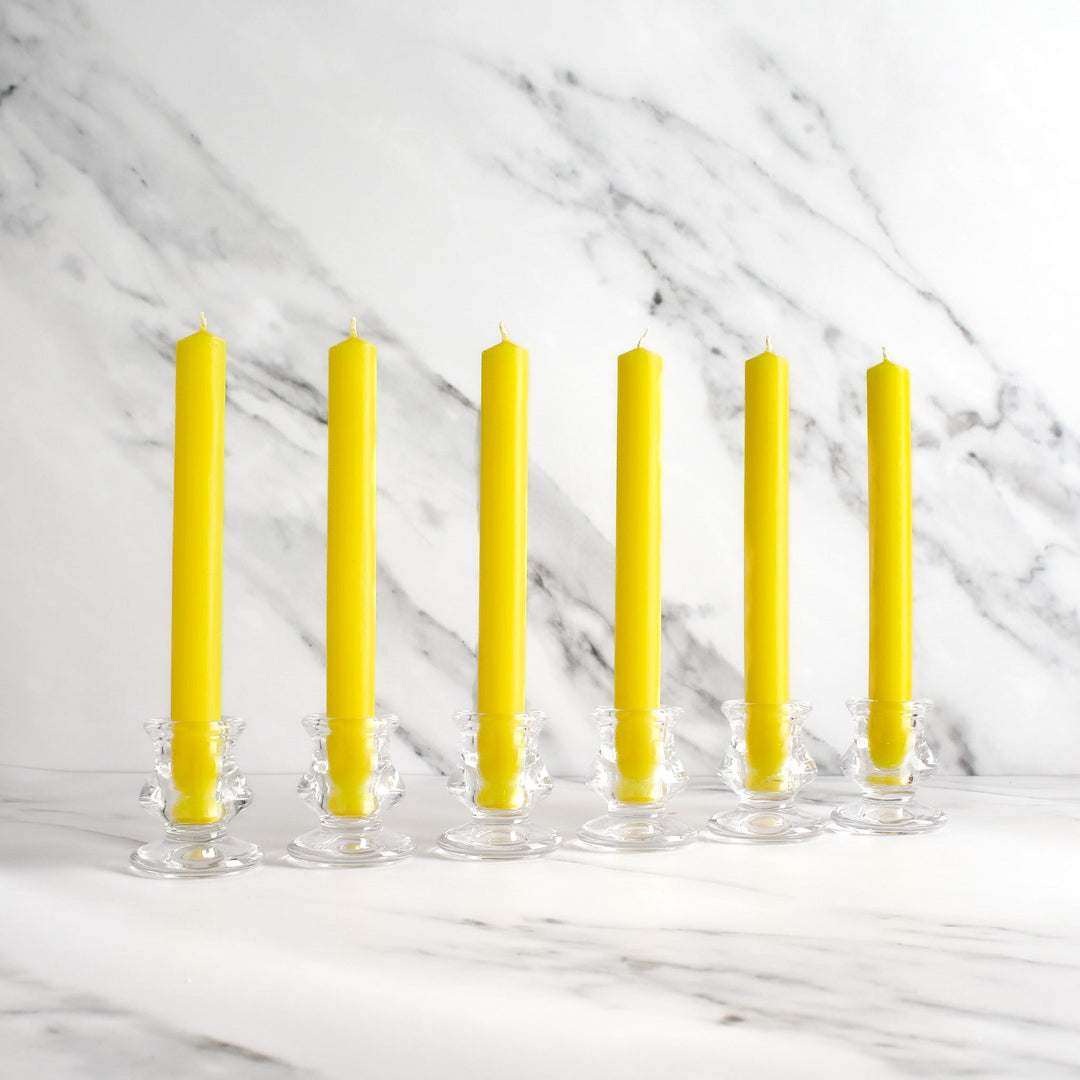 Yellow Dinner Candles Pack Of 6 - Namie Home