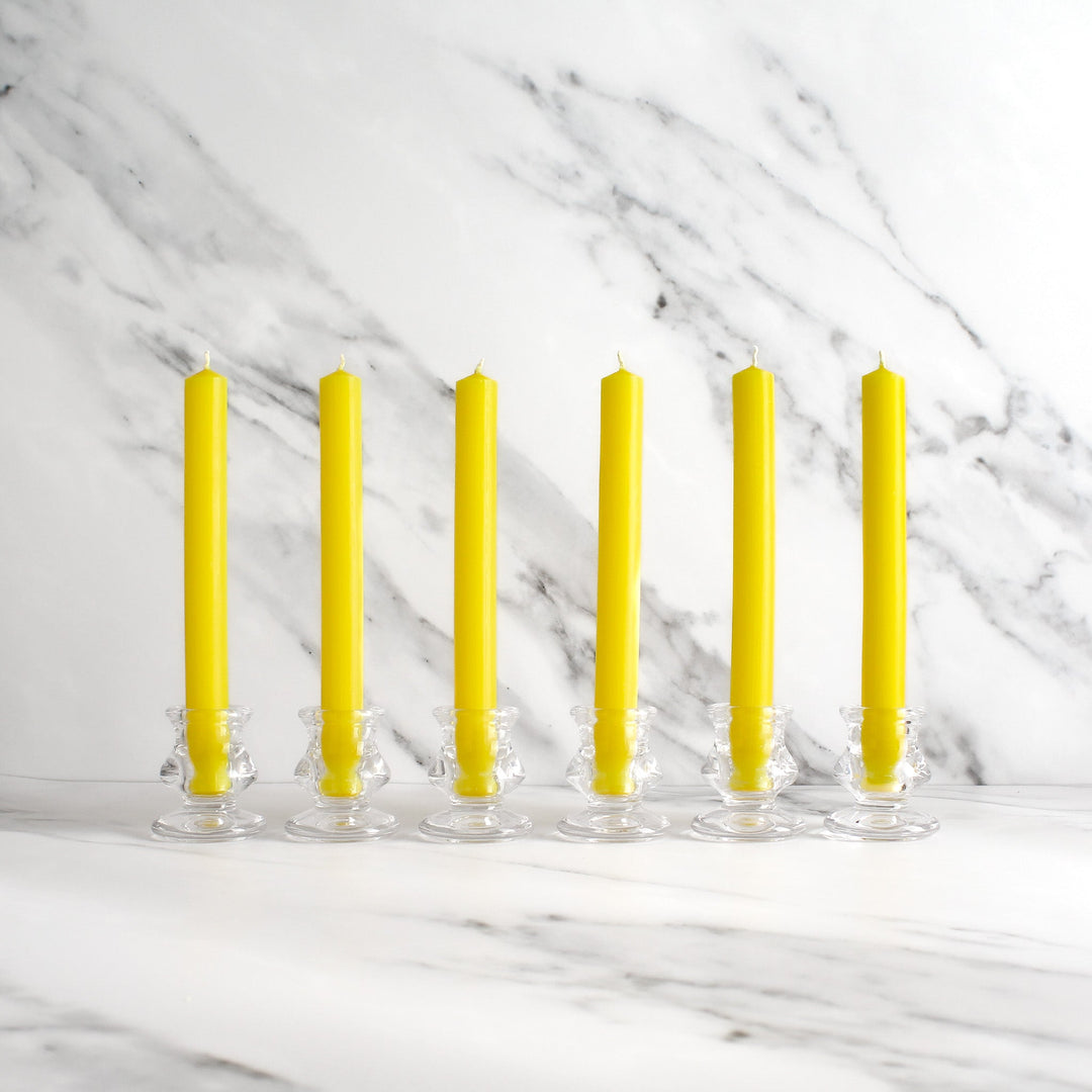 Yellow Dinner Candles Pack Of 6 - Namie Home